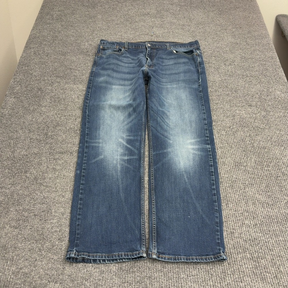 Levis 569 Loose Straight Jeans Mens 38x32 Blue Cotton Denim Casual Streetwear